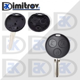 Кутийка ключ 3 бутона Smart City Coupe Cabrio Crossblade Fortwo Forfour Roadster